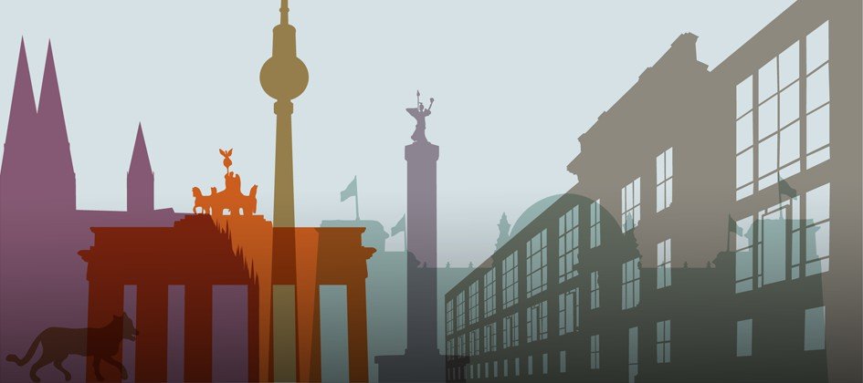 This is a graphic of Berlin landmark buildings.
